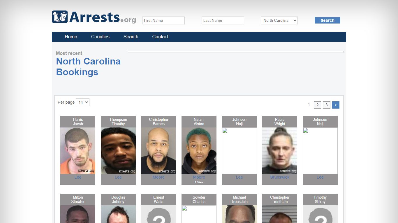 North Carolina Arrests and Inmate Search